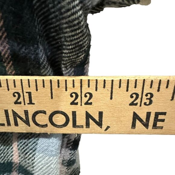 Madewell Flannel Shirt‎ Womens Medium Blue Tartan Plaid Button Front Top - Picture 4 of 7